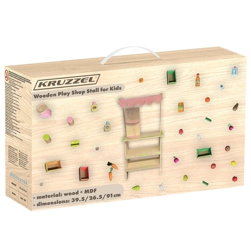 Stand en bois avec accessoires pour enfants
