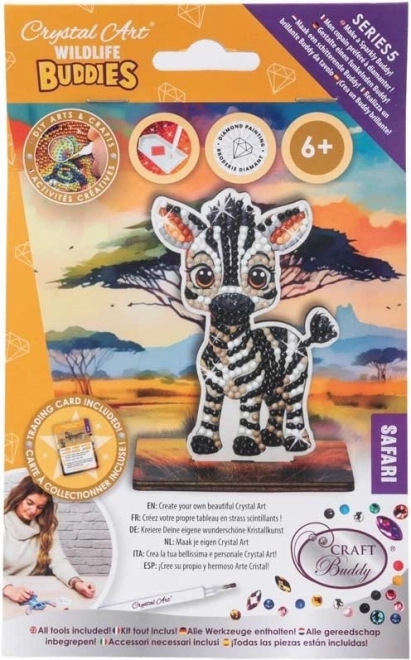 Peinture diamant Safari : Zèbre
