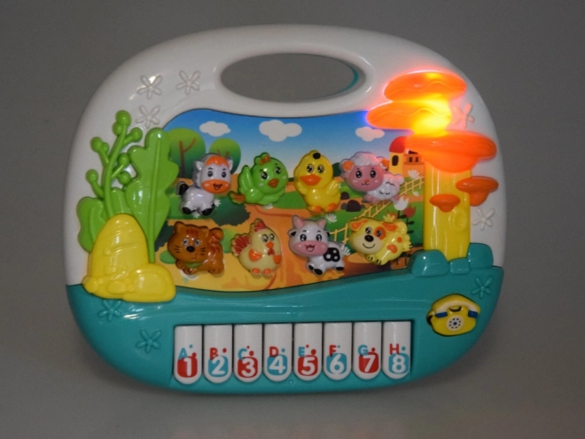 Orgues à clavier interactif éducatifs avec animaux de la ferme ZA5331