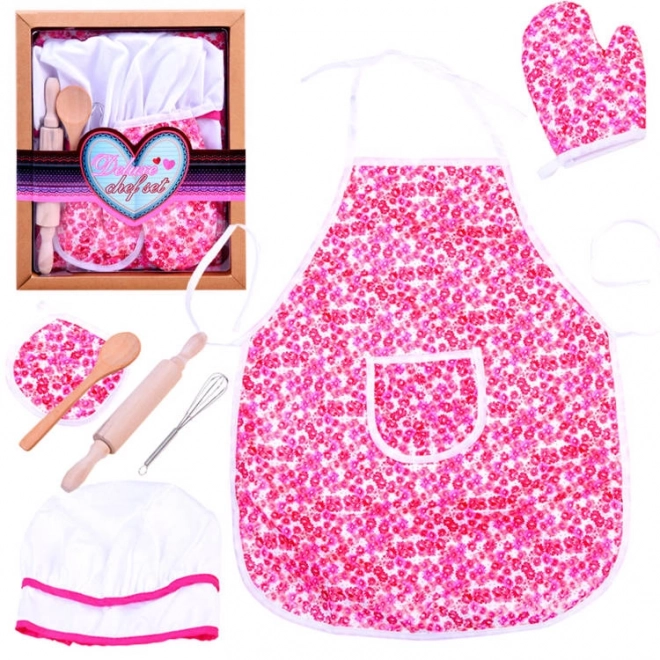 Ensemble de cuisine pour enfants avec motif floral