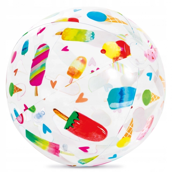 Balle gonflable avec motifs - 51 cm
