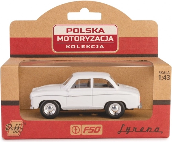 modèle roulant PRL Syrena 104 blanc 1:43 moulé sous pression
