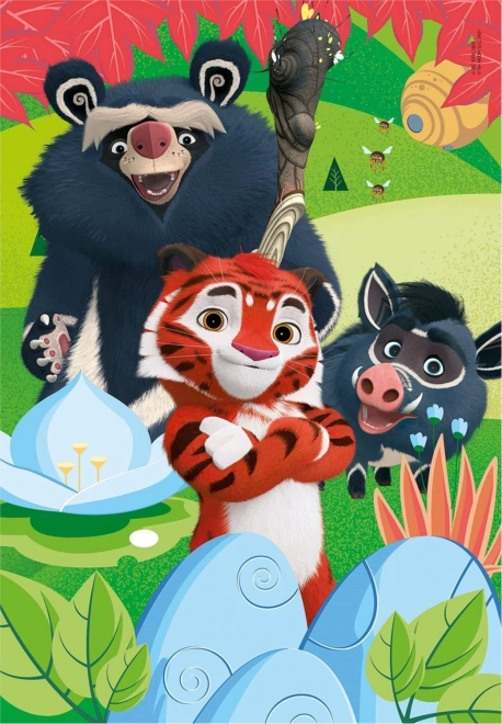 CLEMENTONI Puzzle Leo et Tig 3x48 pièces
