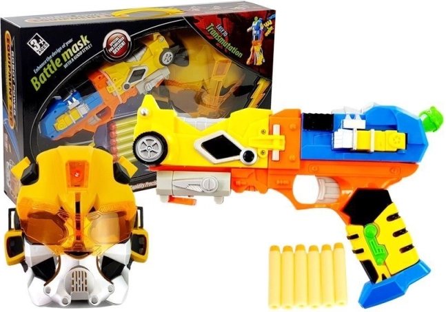 Blaster en mousse 2-en-1 avec masque et transformation en robot