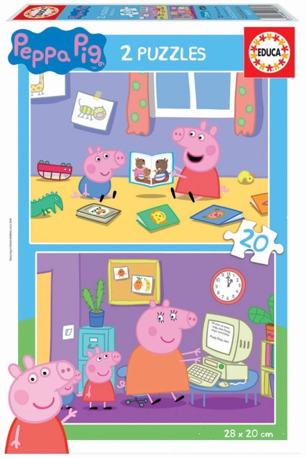 Educa Puzzle Peppa Pig 2x20 pièces