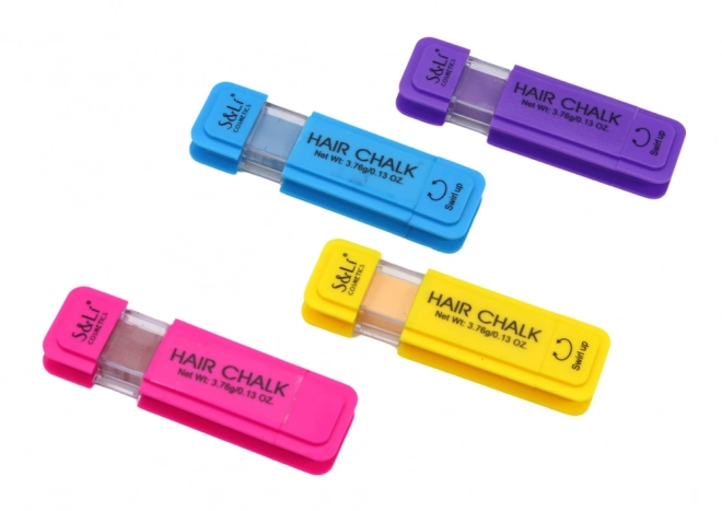 Craie pour colorer les cheveux 4 pièces colorées