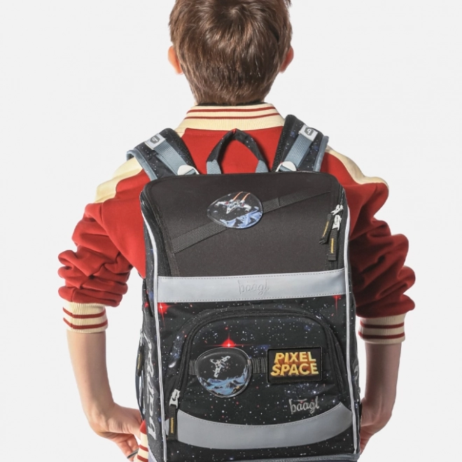Ensemble scolaire BAAGL : Zippy Plus Pixel Space - cartable, trousse, sac