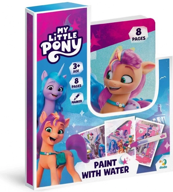 Coloriage magique à l’eau – cahier MY LITTLE PONY 12 × 16 cm avec pinceau, 8 pages