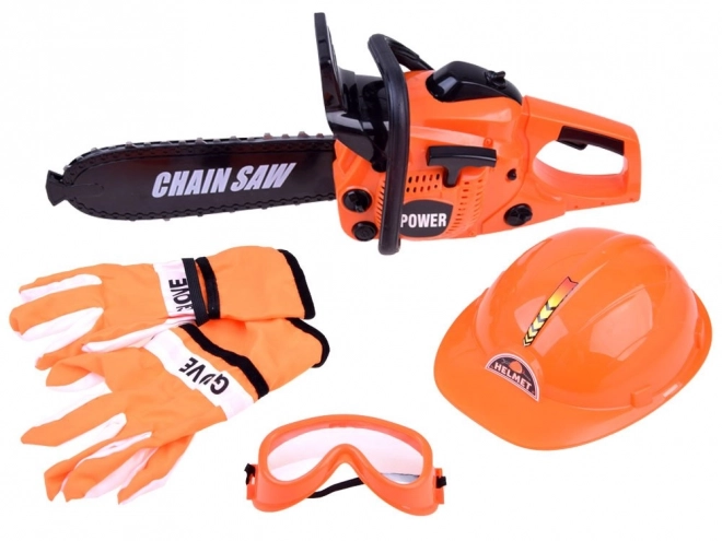 Petit bûcheron ensemble casque scie accessoires ZA2895