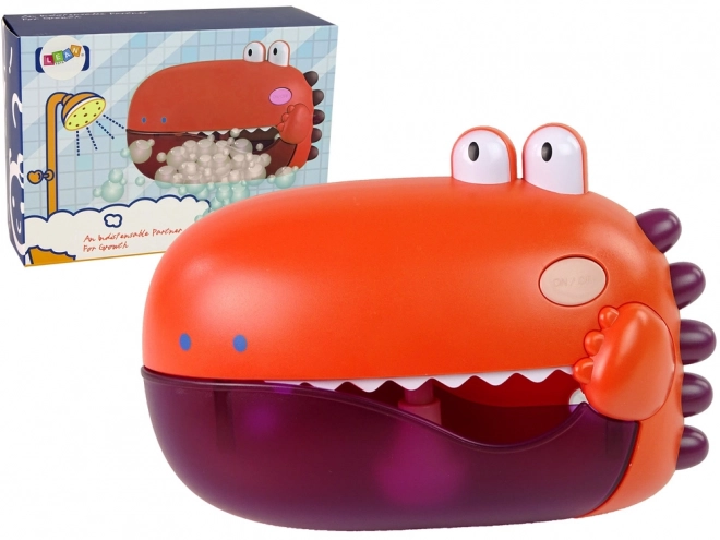 Jouet pour le bain Dino – générateur de bulles rouge à piles