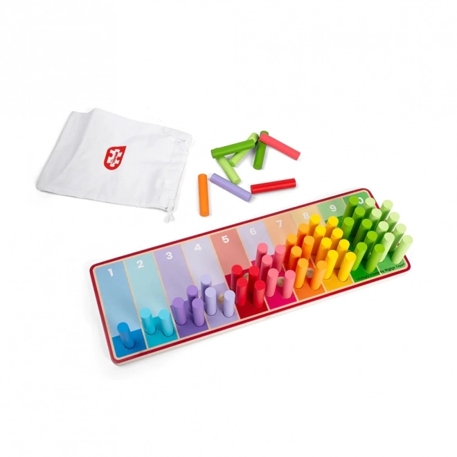 Bâtonnets de comptage arc-en-ciel pour enfants