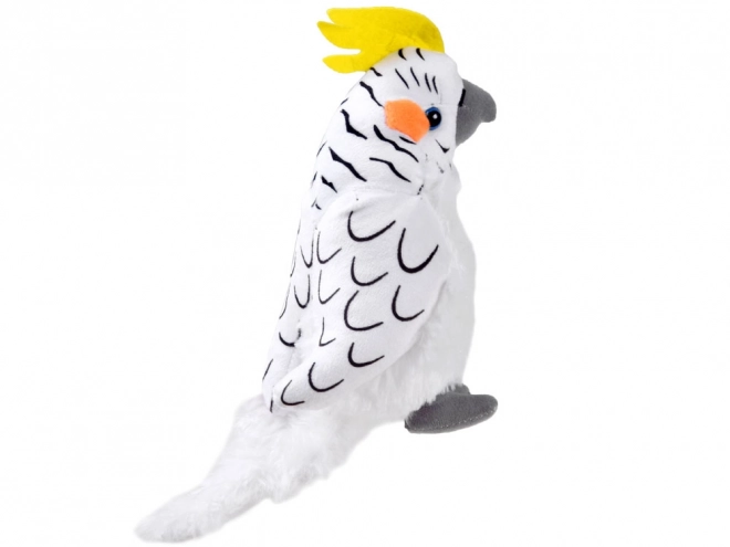 Peluches perruche Cacatoès blanc 17 cm