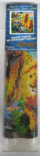 Norimpex Peinture diamant Royaume des animaux 30x40cm