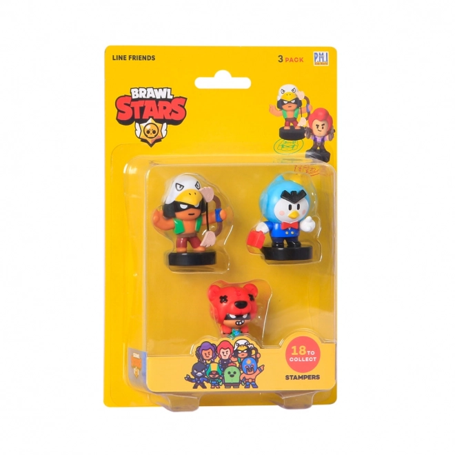 brawl stars 3 pack figurines avec tampons
