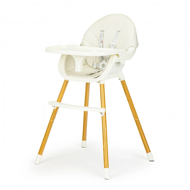 ECOTOYS Chaise haute 2 en 1 Beige