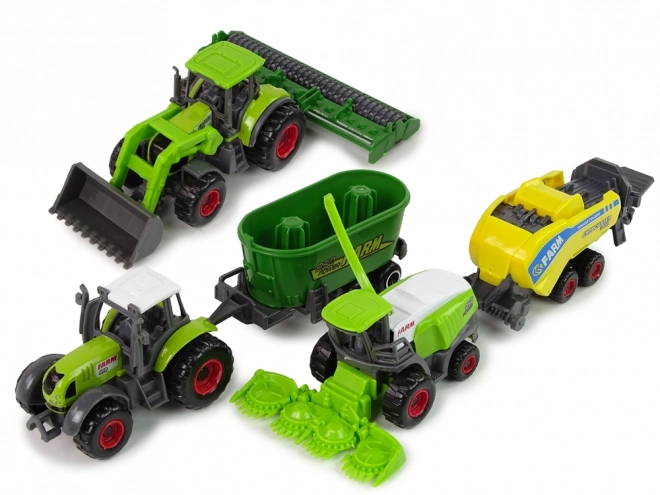 Ensemble de 6 véhicules agricoles Tracteur Moissonneuse Pièces métalliques