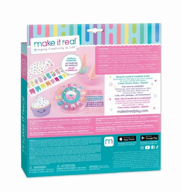 Ensemble coloré pour ongles avec autocollants Candy