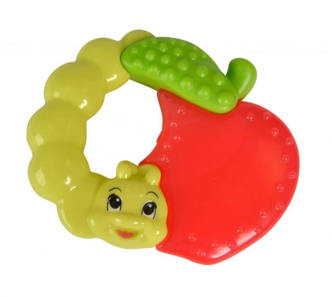 Anneau de dentition en forme de chenille avec fruits