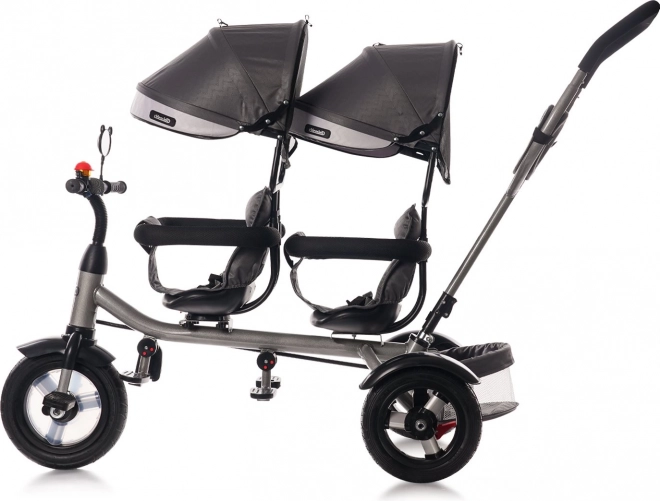 CHIPOLINO Tricycle pour jumeaux 2Play Obsidian
