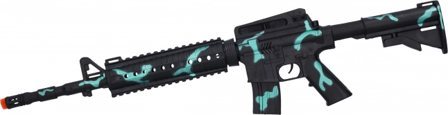 Fusil en plastique pour enfants avec mécanisme à inertie 61 cm noir et bleu