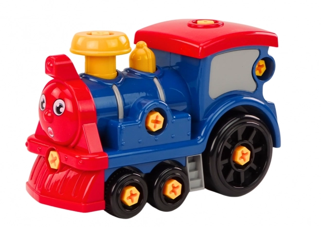 Jeu de construction locomotive à vapeur à visser DIY pour enfants
