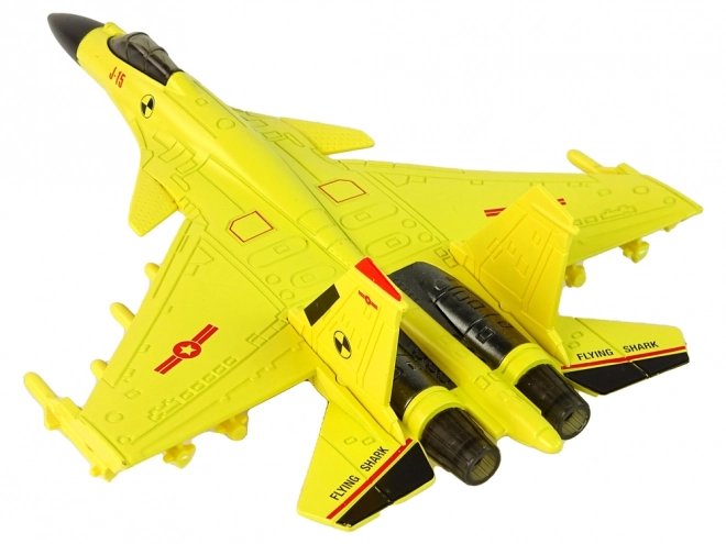 Chasseur à propulsion par friction 1:72 jaune