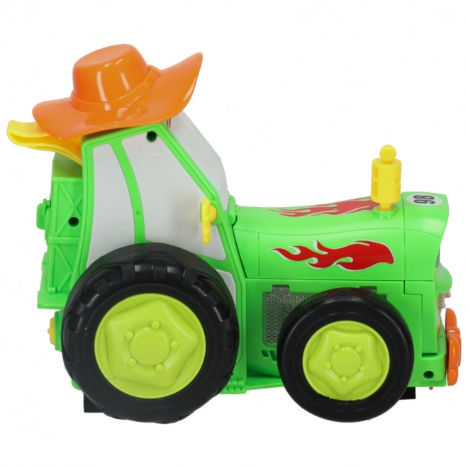 Tracteur de danse sautillant vert à télécommande