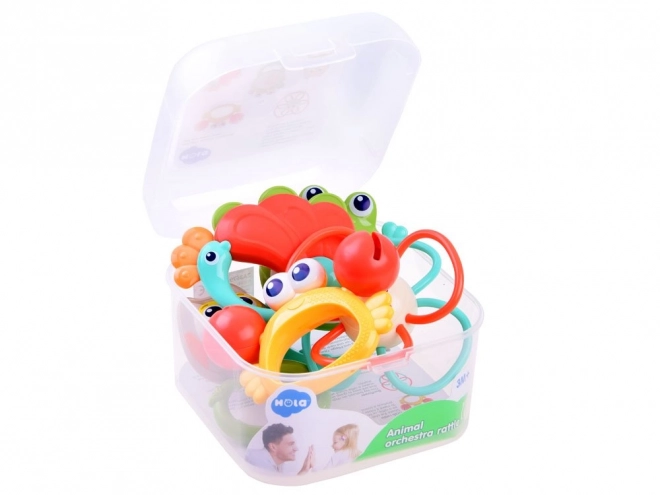 Ensemble de hochets colorés Animaux