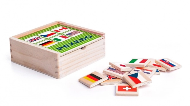 Mémoire en bois - drapeaux