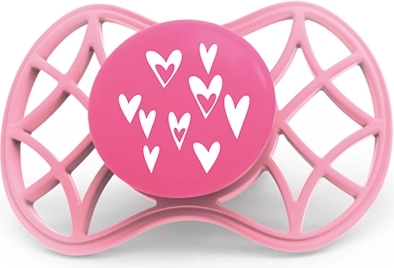 Sucette orthodontique en silicone 6m+ Pink Yarrow