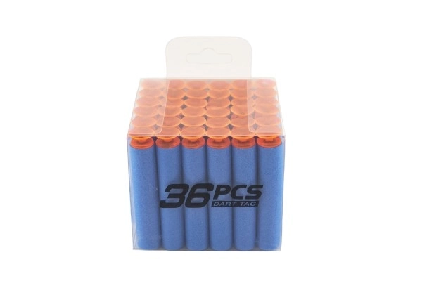 Cartouches de rechange en mousse pour pistolet 36 pièces avec ventouses 4 couleurs dans une boîte 8x7x8cm