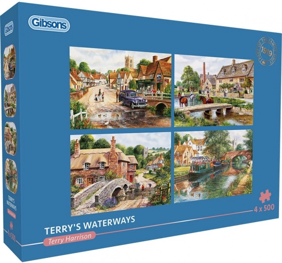 GIBSONS Puzzle Les voies navigables de Terry 4x500 pièces