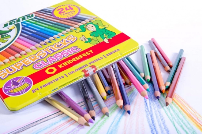 Supersticks 24 couleurs dans une boîte en métal