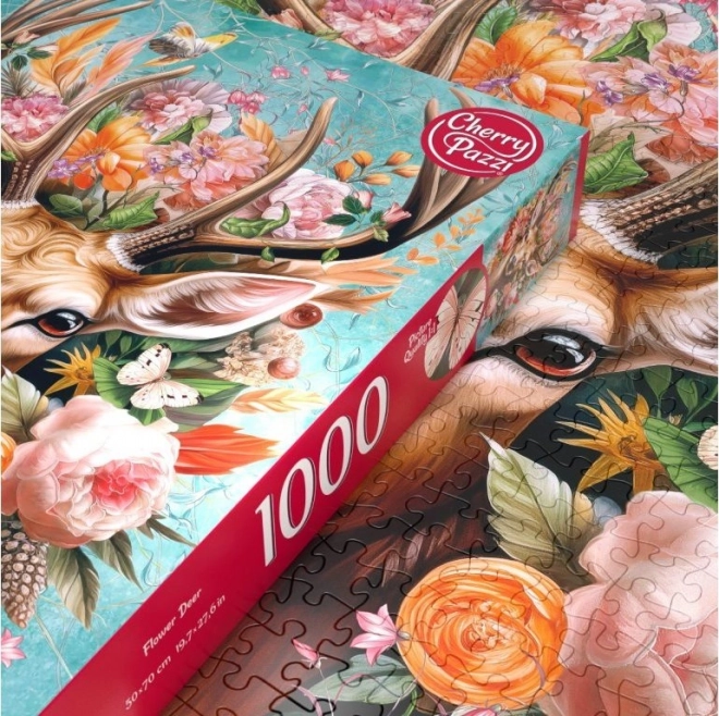 Puzzle cerf dans les fleurs 1000 pièces