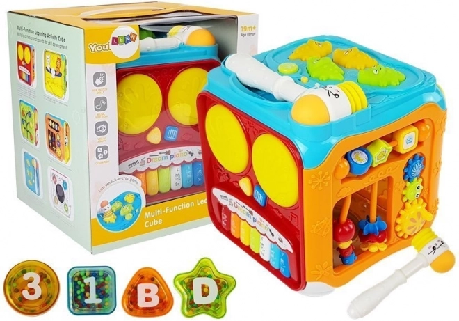 Cube éducatif interactif avec sons et lumières