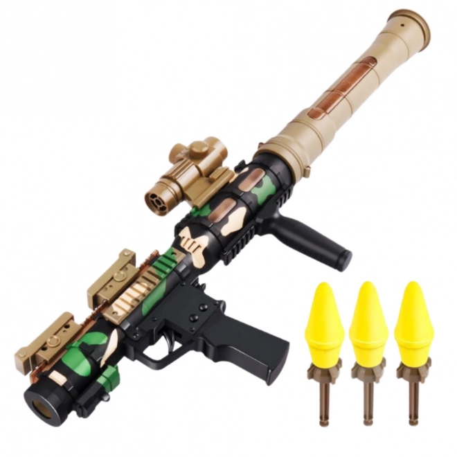 Ensemble militaire avec bazooka RPG et casque protecteur