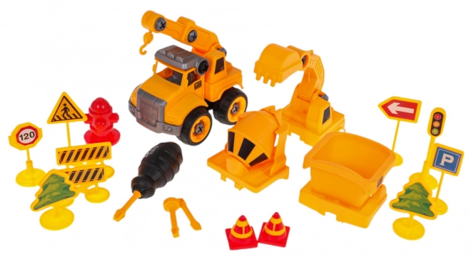 Véhicules de construction avec accessoires