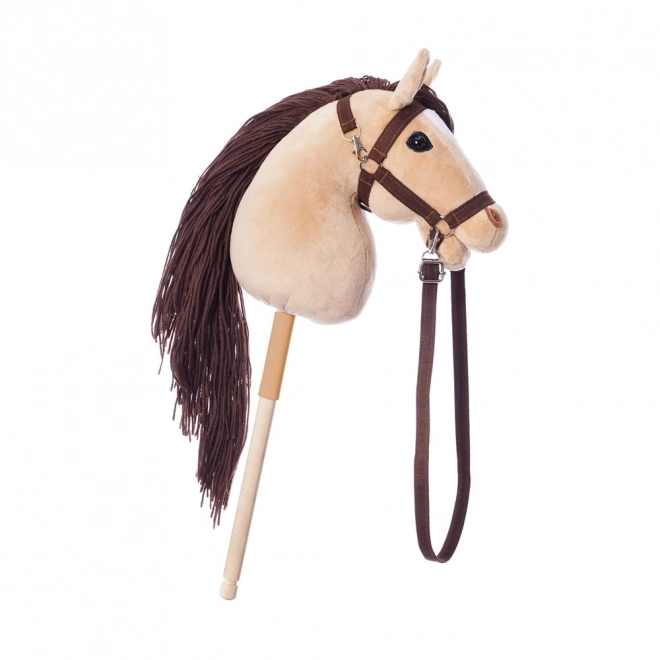 HOPPIHORSE cheval sur bâton hobby horse taille A3 beige