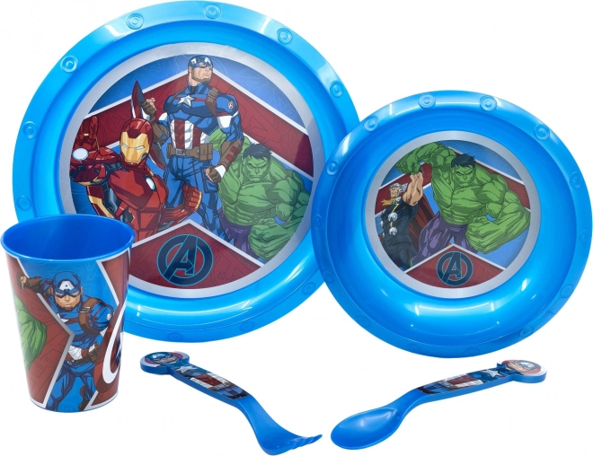 STOR Ensemble de Vaisselle 5 en 1 Avengers pour Enfants