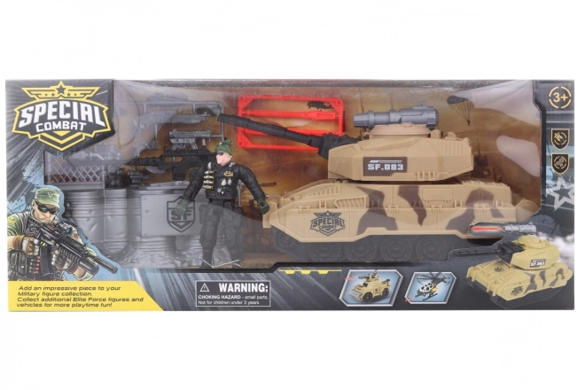 Ensemble militaire avec char pour enfants