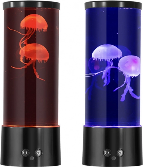 Lampe LED décorative avec méduses, alimentation par piles et câble USB