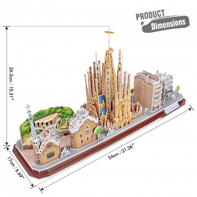 Puzzle 3D City Line Barcelone