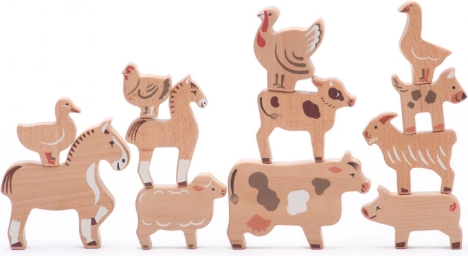 14 animaux en bois pour des histoires sans fin