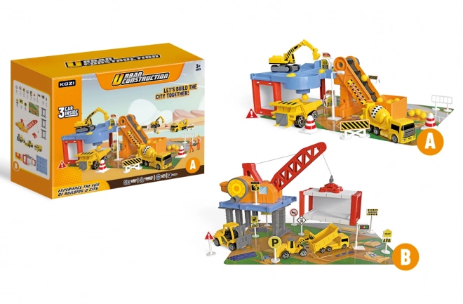Garage pour véhicules de construction