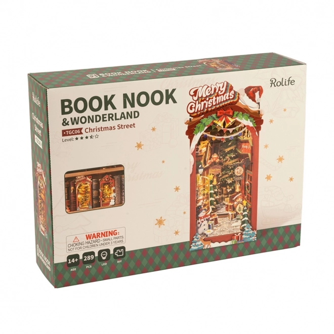 Cale-livres allée de Noël fabriquée à la main