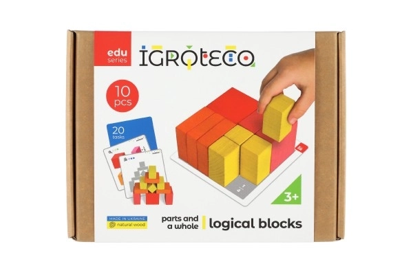 Jeu de construction et casse-tête en bois 2 en 1 pour enfants