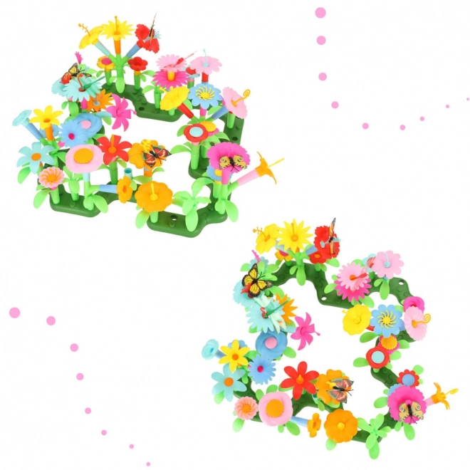 Jouet de construction créatif jardin fleuri