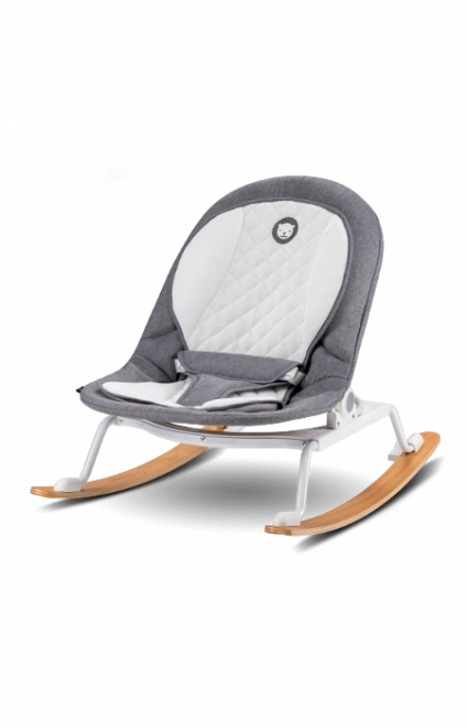 Chaise berçante pour enfants Rosa gris-blanc