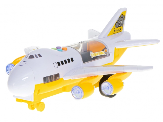 Avion cargo avec machines de construction