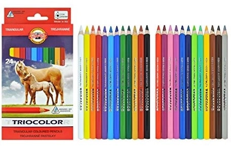Crayons triangulaires Koh-i-noor 24 pcs Triocolor
